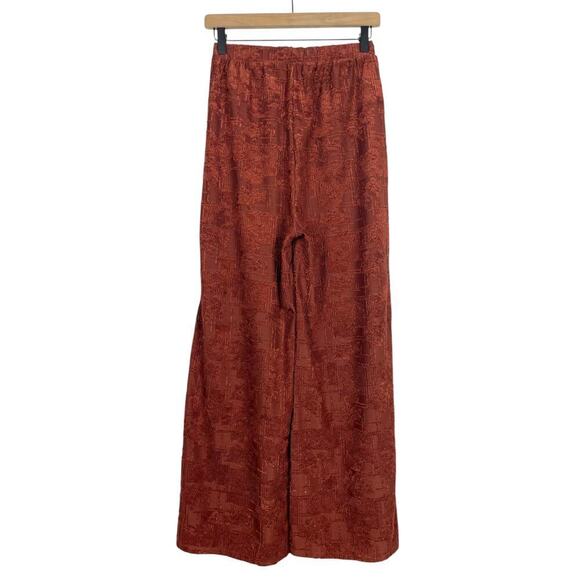 ZARA Jacquard Upholstery Textured Burnout
Wide Leg Pull-On Palazzo Pants Large - Picture 10 of 13